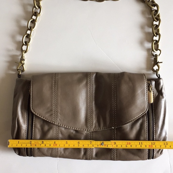 Hype grey leather chain strap shoulder bag- NWT - Picture 7 of 8
